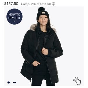 Nautica puffer with Removable Fur trim Hood